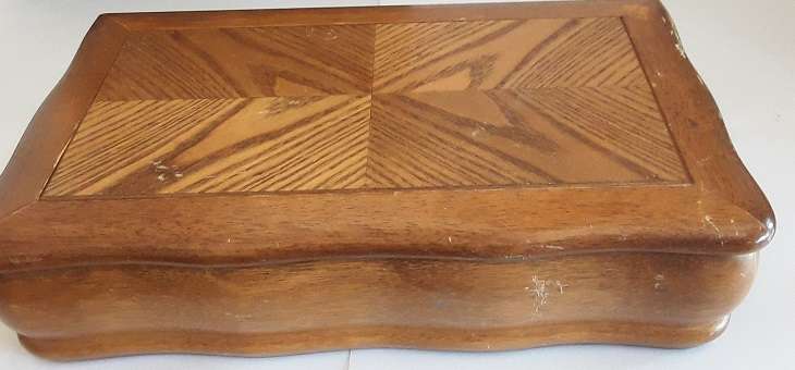 Wooden Jewellery Box  30 cm x 18 cm x 7 cm