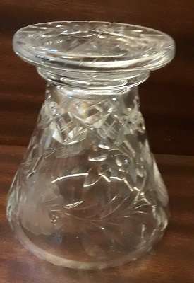 Rose Cut Glass Vase 11 x 10 cm
