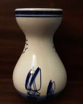 Blue and White Windmill Vase 14 cm