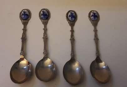 Set of four Windmill Tea Spoons