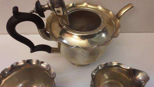 EPNS 3 Piece Tea Set , Teapot 7 cm  , Sugar pot and Milk Jug