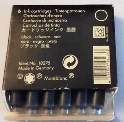 Six unused Montblanc Ink Cartridges made in Germany