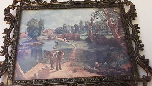 Two  x Horses and Country  Brass ornate Wall Hanging Picture Frames Italy 15 x 12 cm