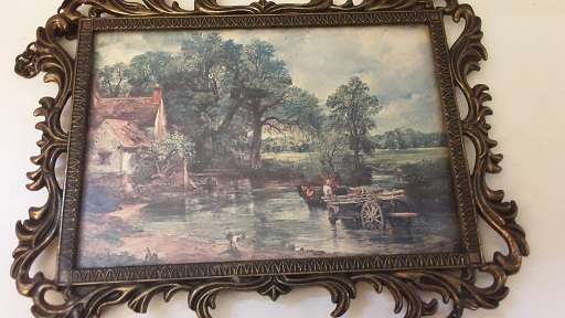 Two  x Horses and Country  Brass ornate Wall Hanging Picture Frames Italy 15 x 12 cm