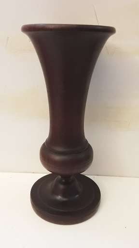 Hand Crafted Solid Wood Vase 21.5 cm