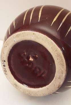 Brown  and Gold  Vase 10 cm