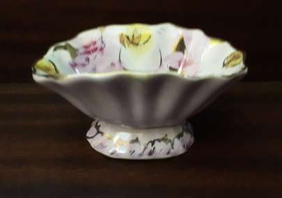Pink and gold Bowl  # 213 CP