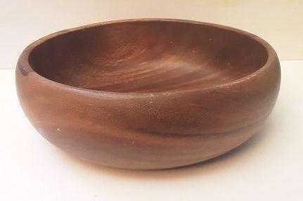 Wood Round Bowl 22 x 7 cm