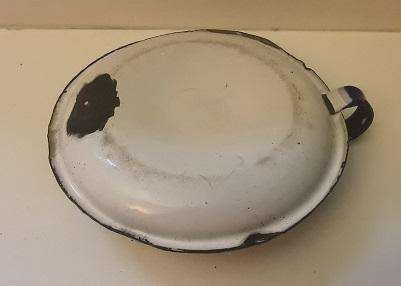 Vintage Enamel Candlestick Holder 17 cm