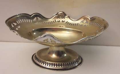 EPNS Silver Plate Pedestal Bowl 15 X 7 CM