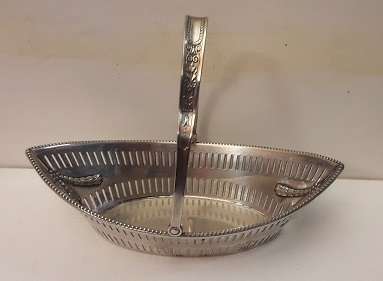 EPNS Silver PlateBasket Dish 19 cm