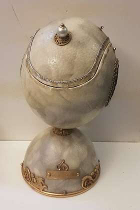 Ostrich Egg Jewellery Box  23 x 12 cm