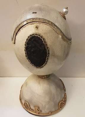 Ostrich Egg Jewellery Box  23 x 12 cm