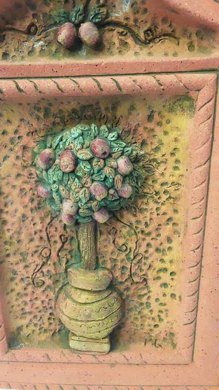 Terracotta Pottery Wall Plaque  19 cm x 27 cm