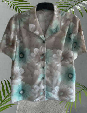 Clothing : Multicolour  Green beige flowers Top size M /  36