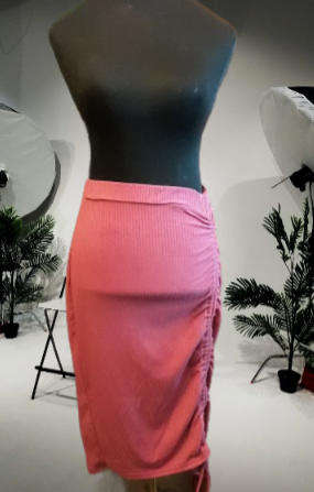 Pink MRP Polyester Spandex Stretch Skirt Size 36