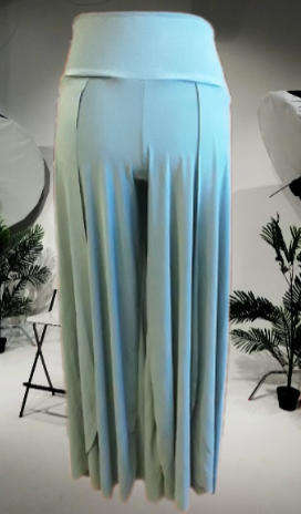 Burnz  Boutique  Wide Leg Stretch Teal Green Pants Label Size Small