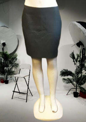 Upstage Black Pleated Front Skirt   Size 36
