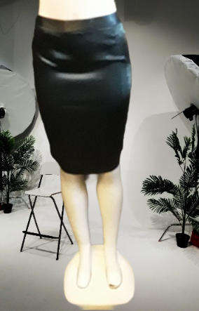 Black Satin Size 10/ 34 Skirt