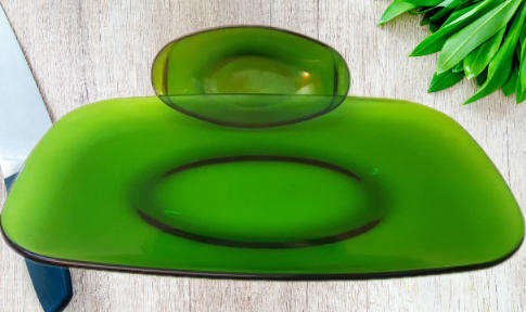 France Green Platter Plate  36 cm X 23 cm and Bowl 19 cm x 10 cm x 3 cm