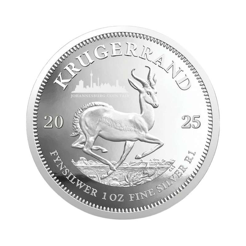 2025 JHB Silver 1oz Proof Krugerrand  Privy Marked "Johannesburg Coin Fair" - Mintage 1000 - Sealed