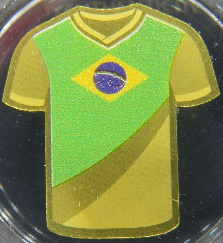 Brazil Jersey Sports Icon 1/1000 Oz Gold: 3000 Francs Republic of Chad.