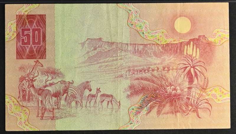1984 South Africa Reserve Bank R50 PMG Graded 30  Very Fine EPQ (Exceptional Paper Quality )