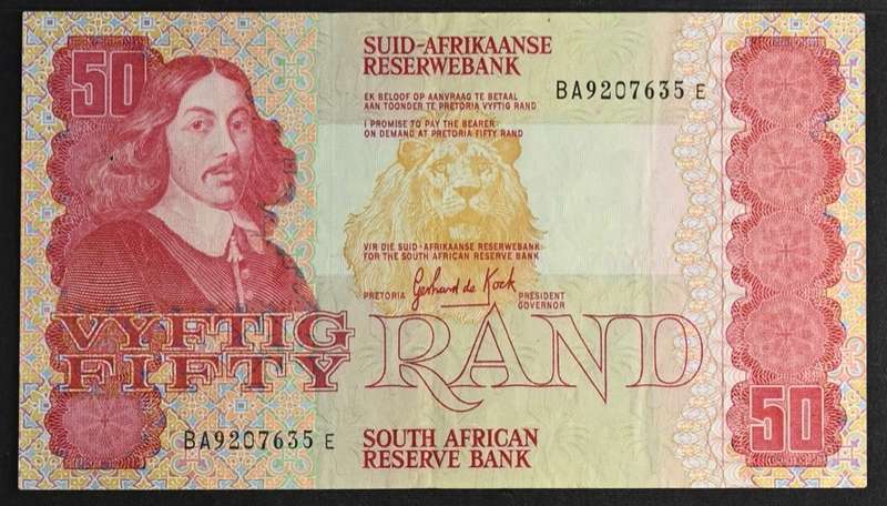 1984 South Africa Reserve Bank R50 PMG Graded 30 Very Fine