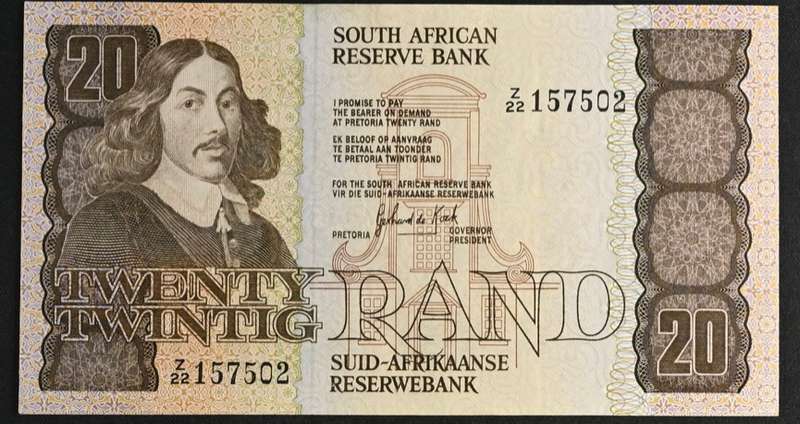 1984 South Africa Reserve Bank R20 PMG Graded 30 Very Fine