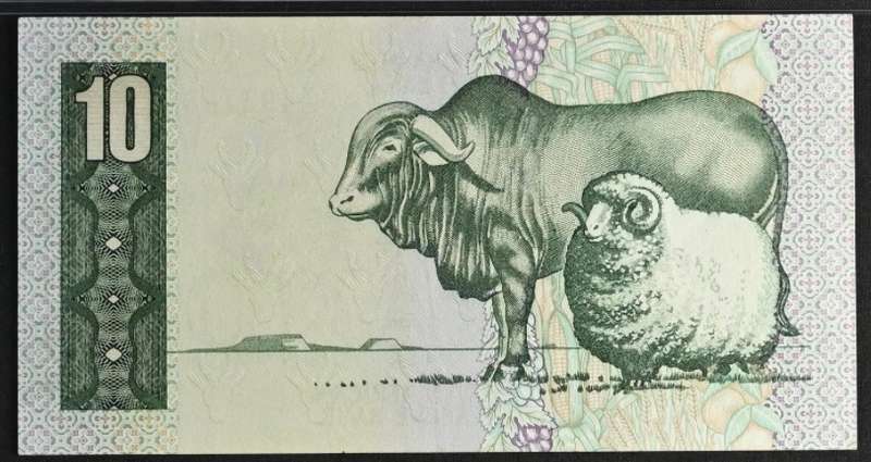 1982 South Africa Reserve Bank GPC De Kock R10 PMG Graded 35 Choice Very Fine