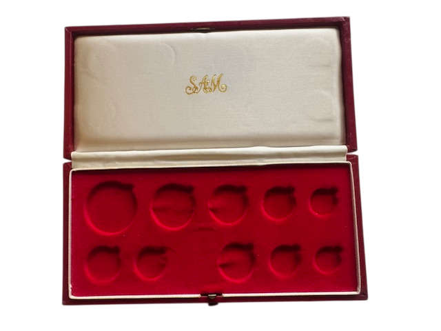 SAM Original Coin Box  - Red Box Holds SA UNC Set of 1973