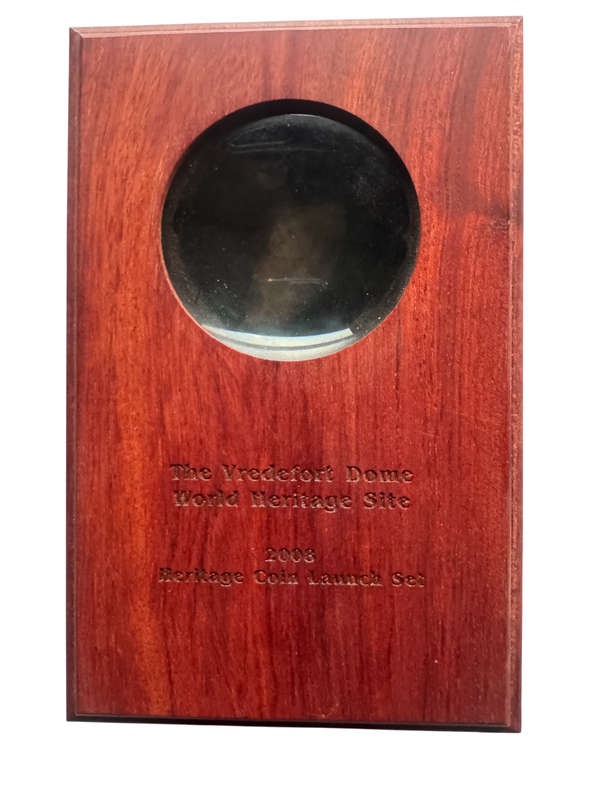 Heritage Site Original SA Mint Brown Box Holds  2 x Qaurter Ounce Gold Coin Encapsuled  Coin