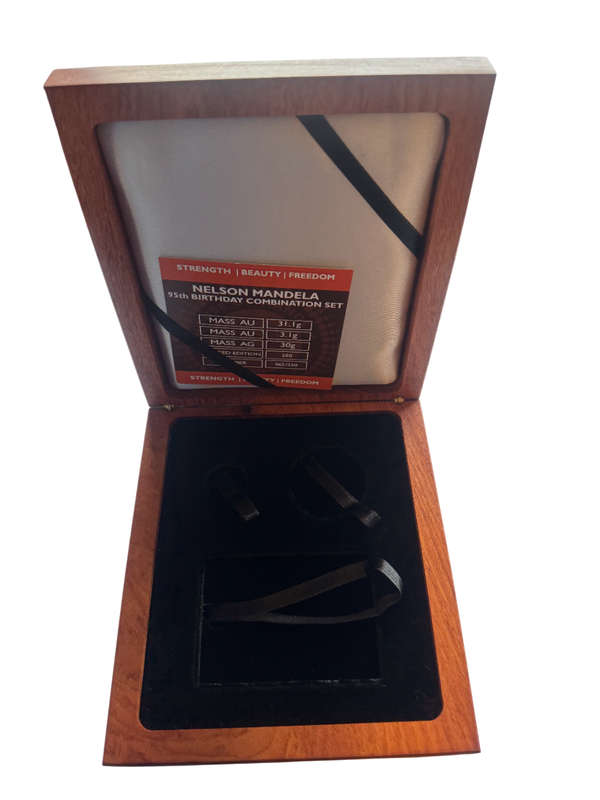 House of Mandela Africa Royal Mint  - BOX Only  - 2 Coin + Slab Box For AU and AG - Coin on Box