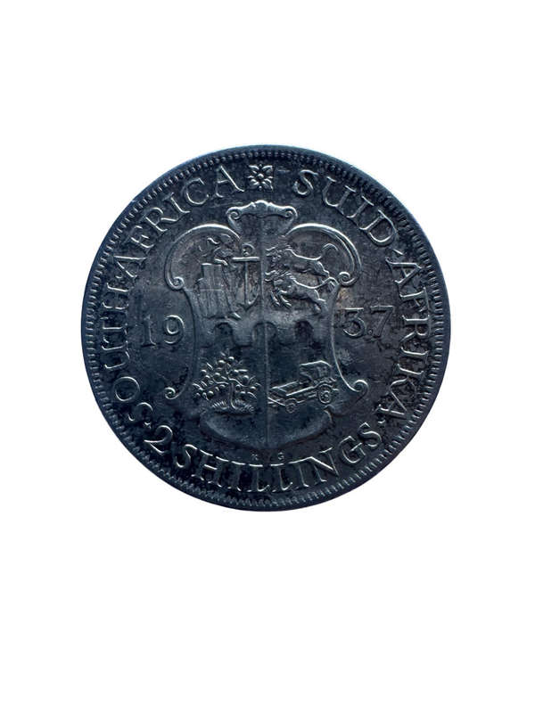 1937 South Africa Union Silver 2 Shillings