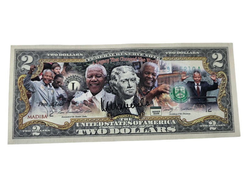 Nelson Mandela `A Legacy That Changed The World` Colourized Legal Tender $2 Note