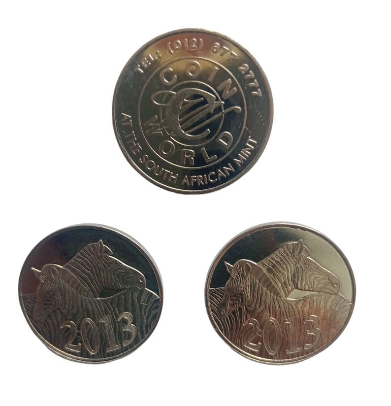 Crazy Start @1 - 3 Coin World tokens of 2013 - Winnding Bid Gets3  tokens Stunning Zebra Design
