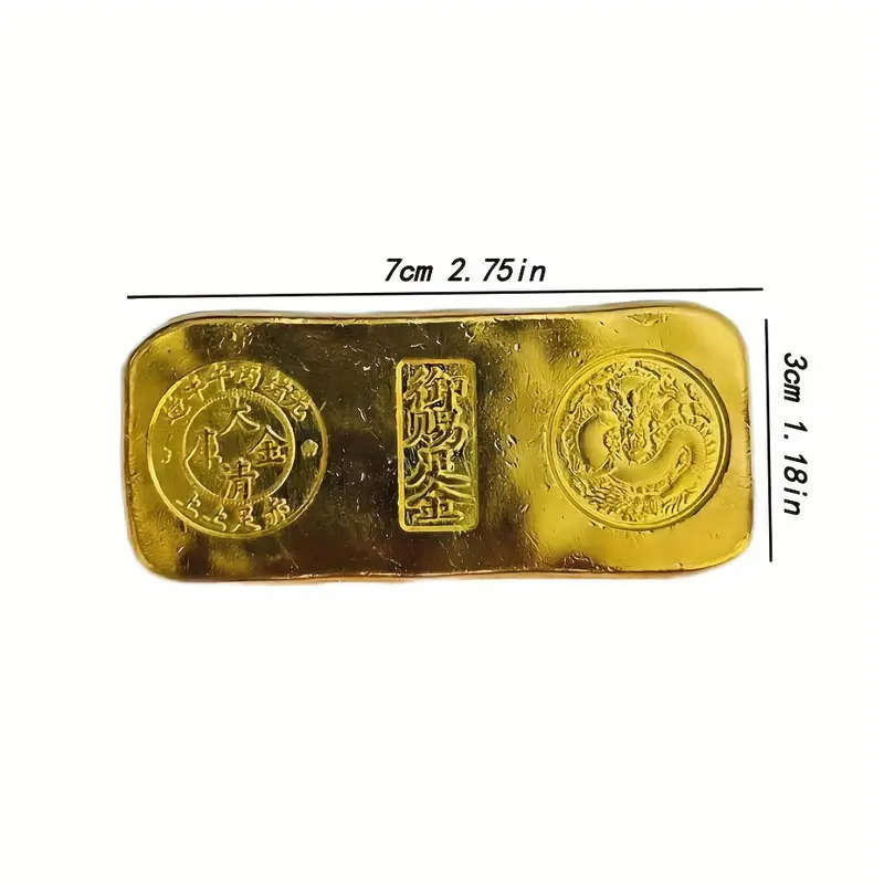 3.88oz Solid Antique Copper Golden Bar Collectible