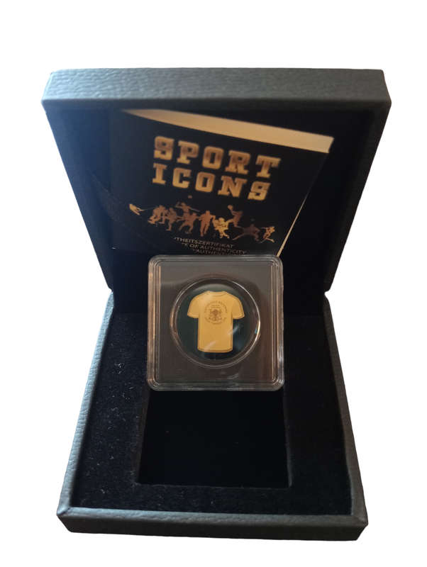 Portugal Jersey Sports Icon 1/1000 Oz Gold: 3000 Francs Republic of Chad.