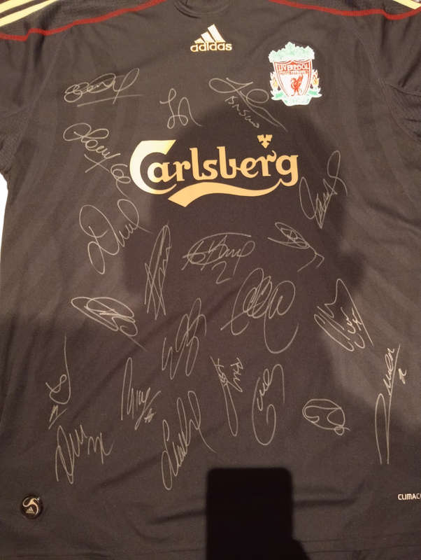 2010/2011 Autographed Liverpool Jersey Signed By Full first Team Squad including Gerrard and Torres
