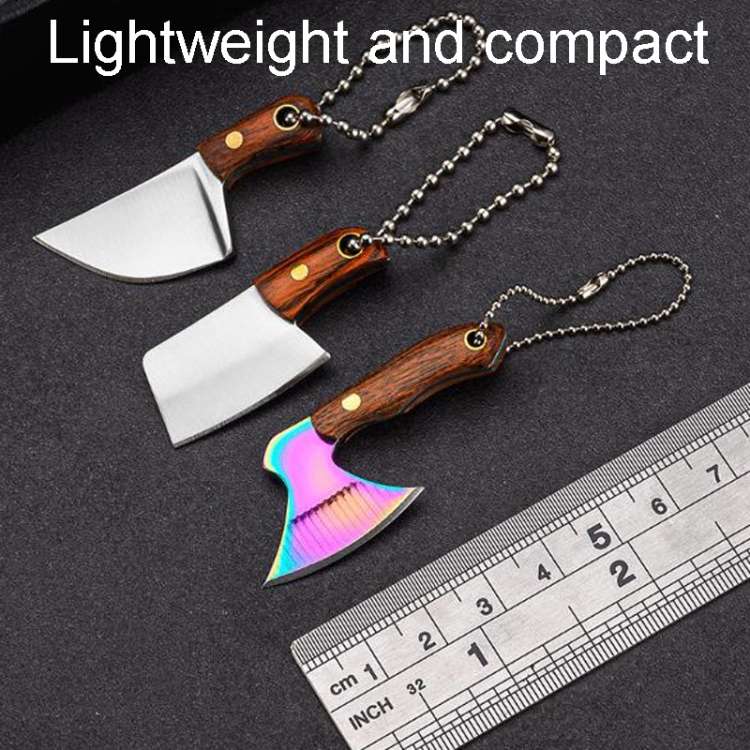 Mini Knife Keychain Portable Removal Express Pendant Accessory With Holster, Model: Axe Sanding