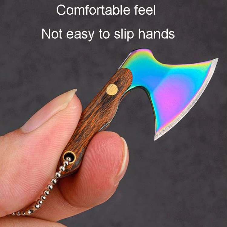 Mini Knife Keychain Portable Removal Express Pendant Accessory With Holster, Model: Axe Sanding