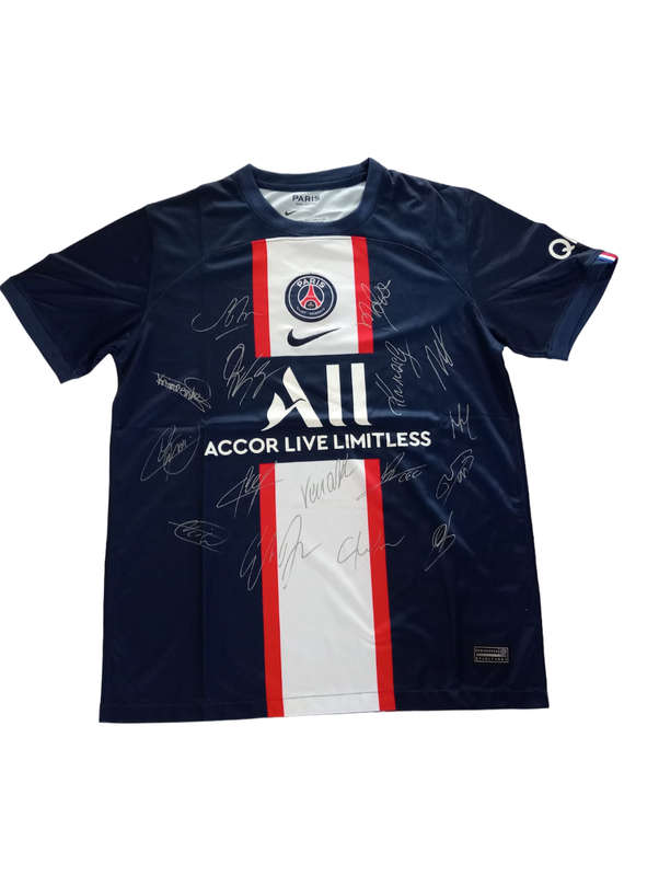 Autographed Football Jersey Paris Saint Germaine PSG Home Jersey Autographed By First Team Stars2022