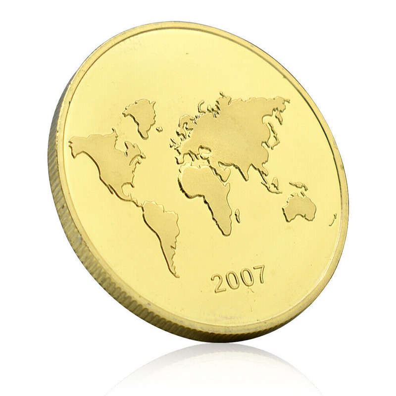 2007 New 7 Wonders of The World Coin Taj Mahal India - Gold Plated Medal Seven Wonders of The World