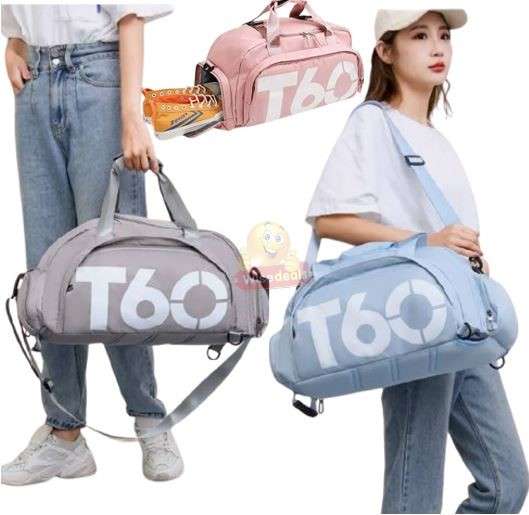 Lightweight Gym Bag with Shoulder Strap in Pink Only