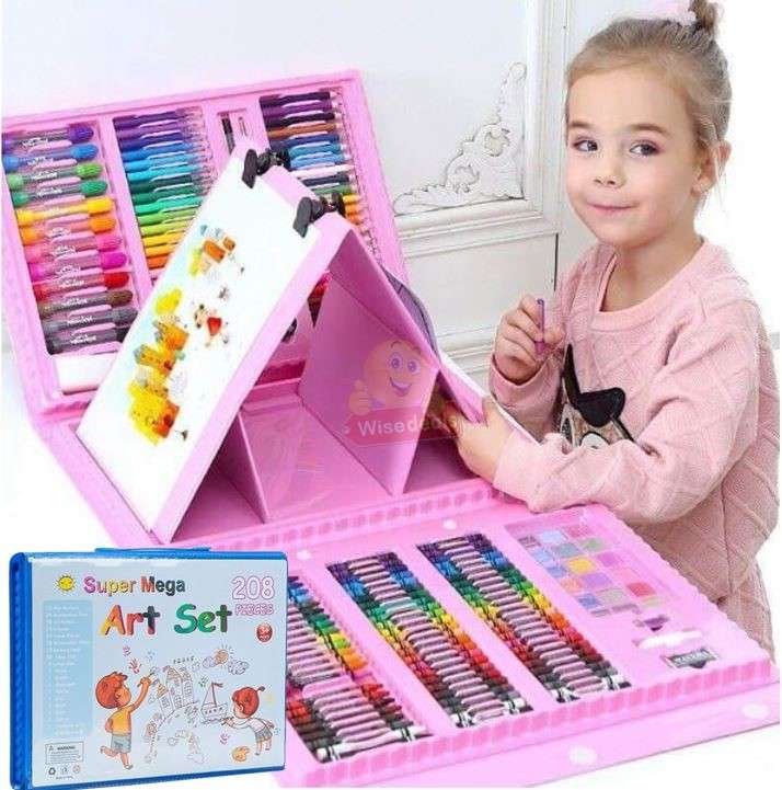 Super Mega 208 Piece Premium Art Set, Keep your Child busy for Hours and a Great Gift