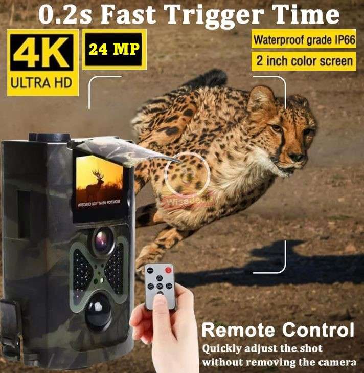 4K 24MP Waterproof Outdoor Trail Hunting Camera Night Vision