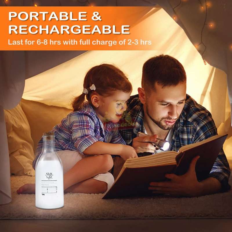 Creative DIY Message Lamp Milk Bottle Led Bedside Lamp