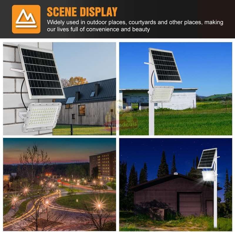 200W LED SOLAR Flood Light with Panel and remote control