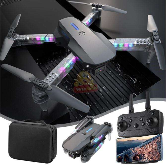 Foldable LED Drone With 1080P HD FPV Camera Remote Control