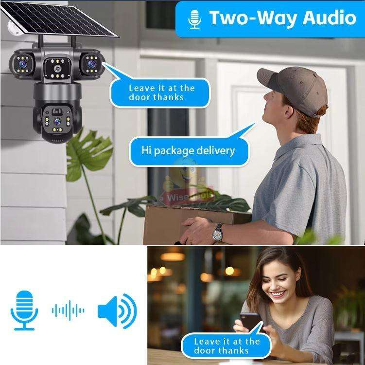 Waterproof 3-in-1 IP WIFI or 4G (Sim Card) SOLAR Camera select on Checkout